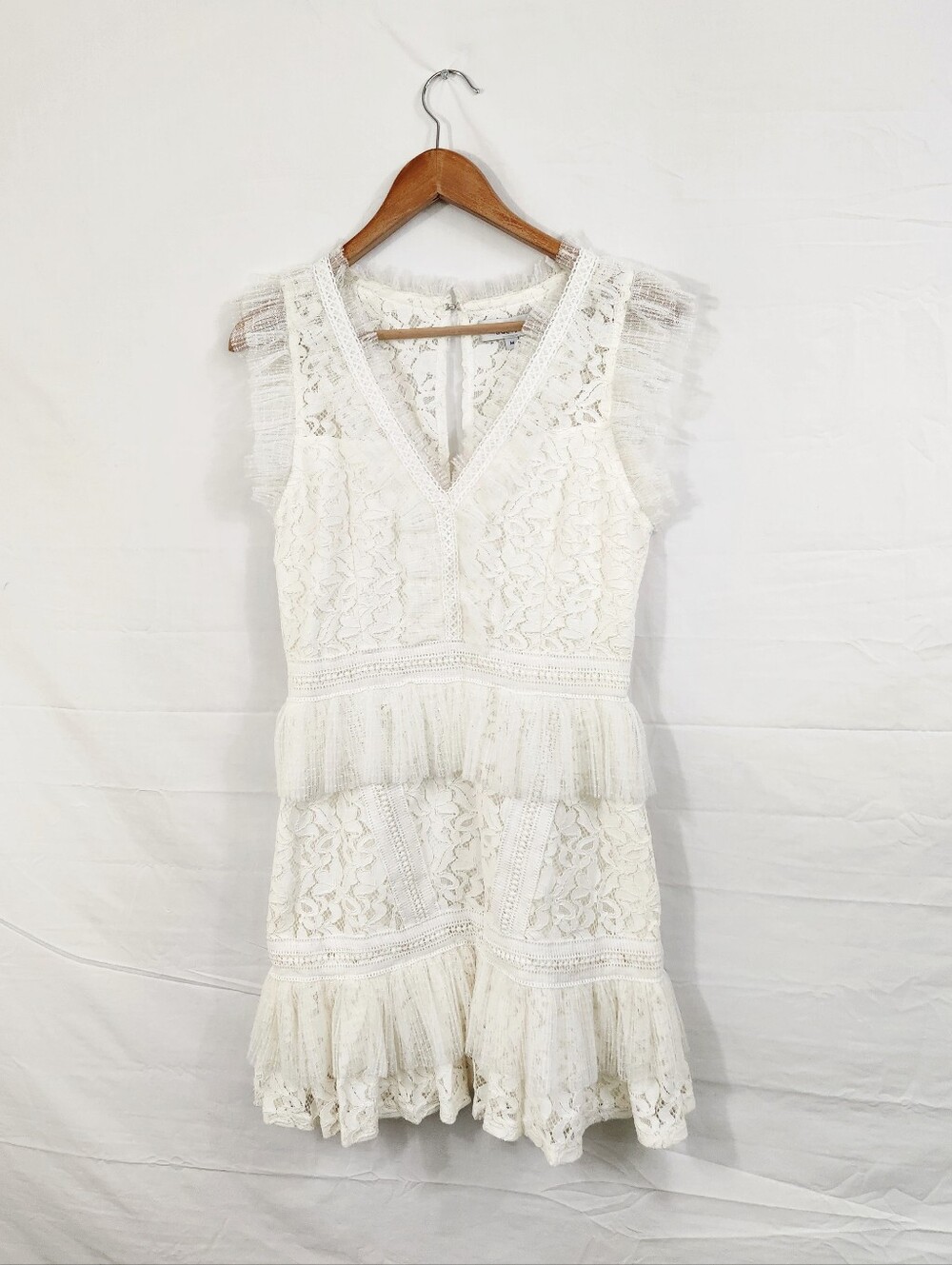 Adelyn Rae Ruffle Lace Cocktail Dress